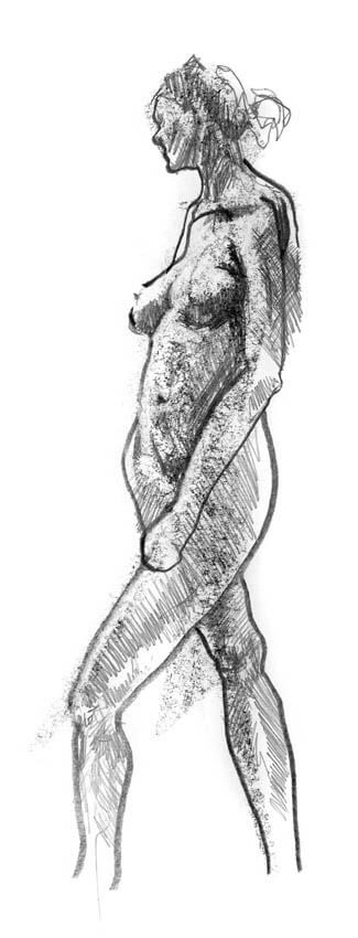 Standing female model