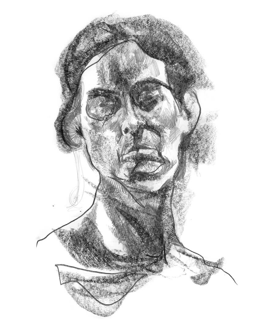 Portrait of female model