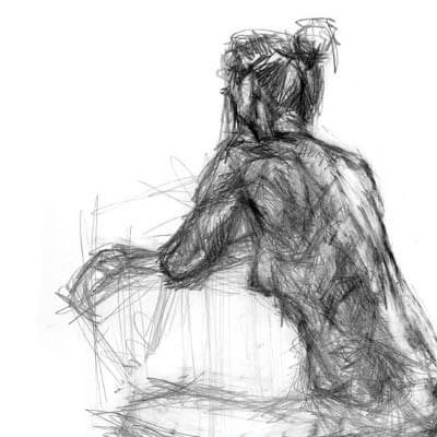 Back of seated model