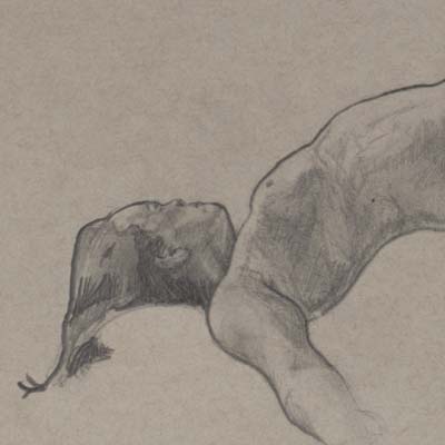 Female laying back in an extreme decline