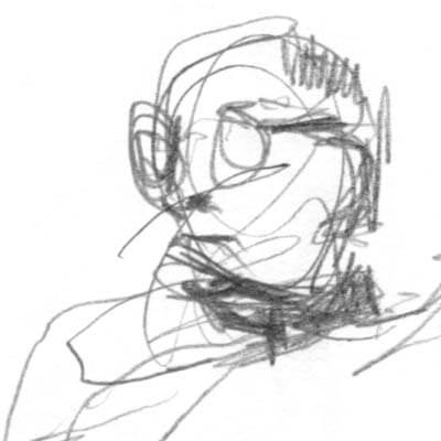 Portrait done with simple lines